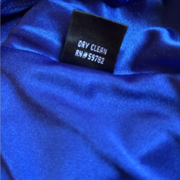 Adrianna Papell Boutique Sapphire Blue Sleeveless Midi Dress Size 14 - Picture 8 of 9